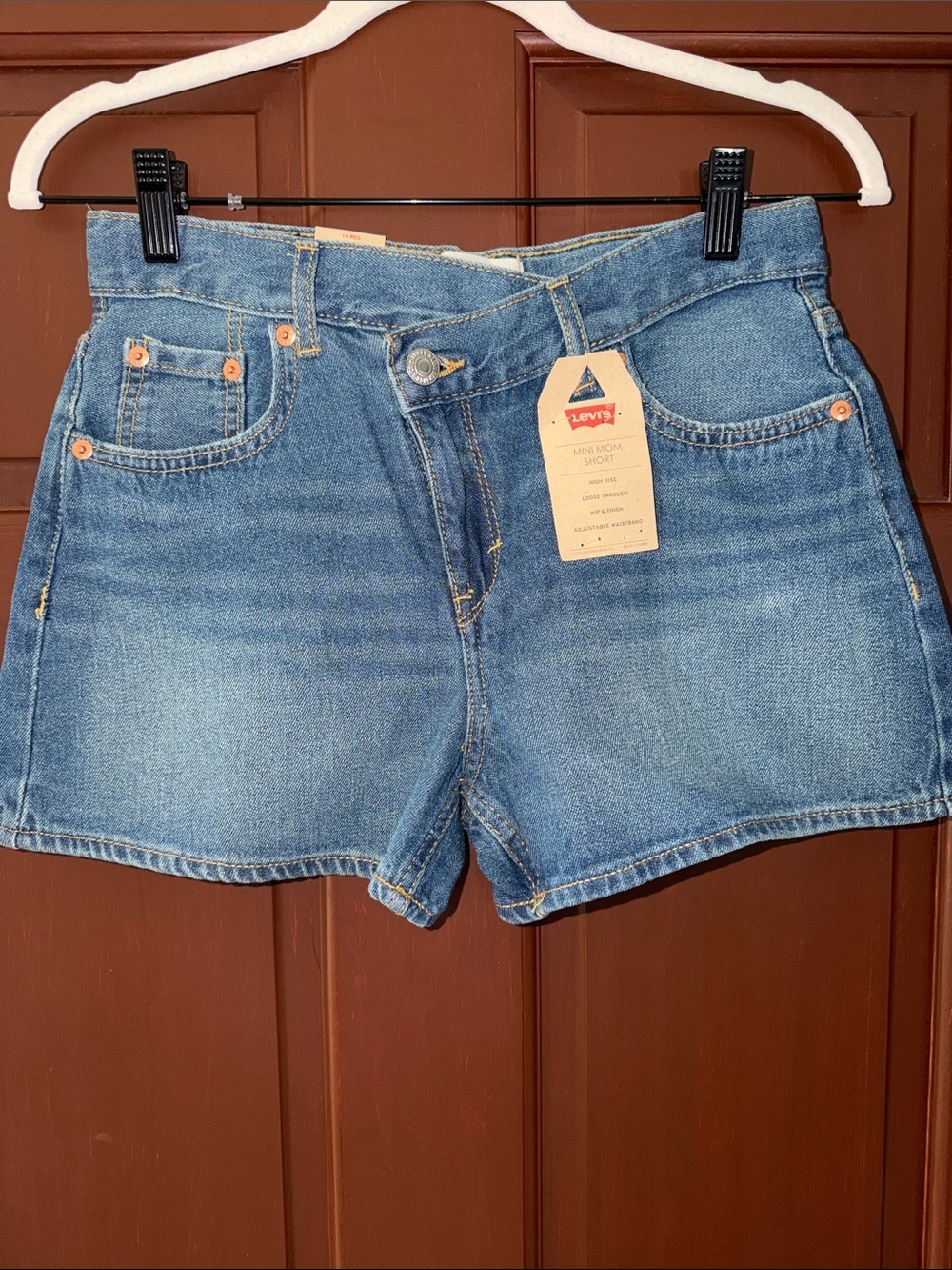 Levi's Mid-Rise Blue Denim Cutoff Shorts